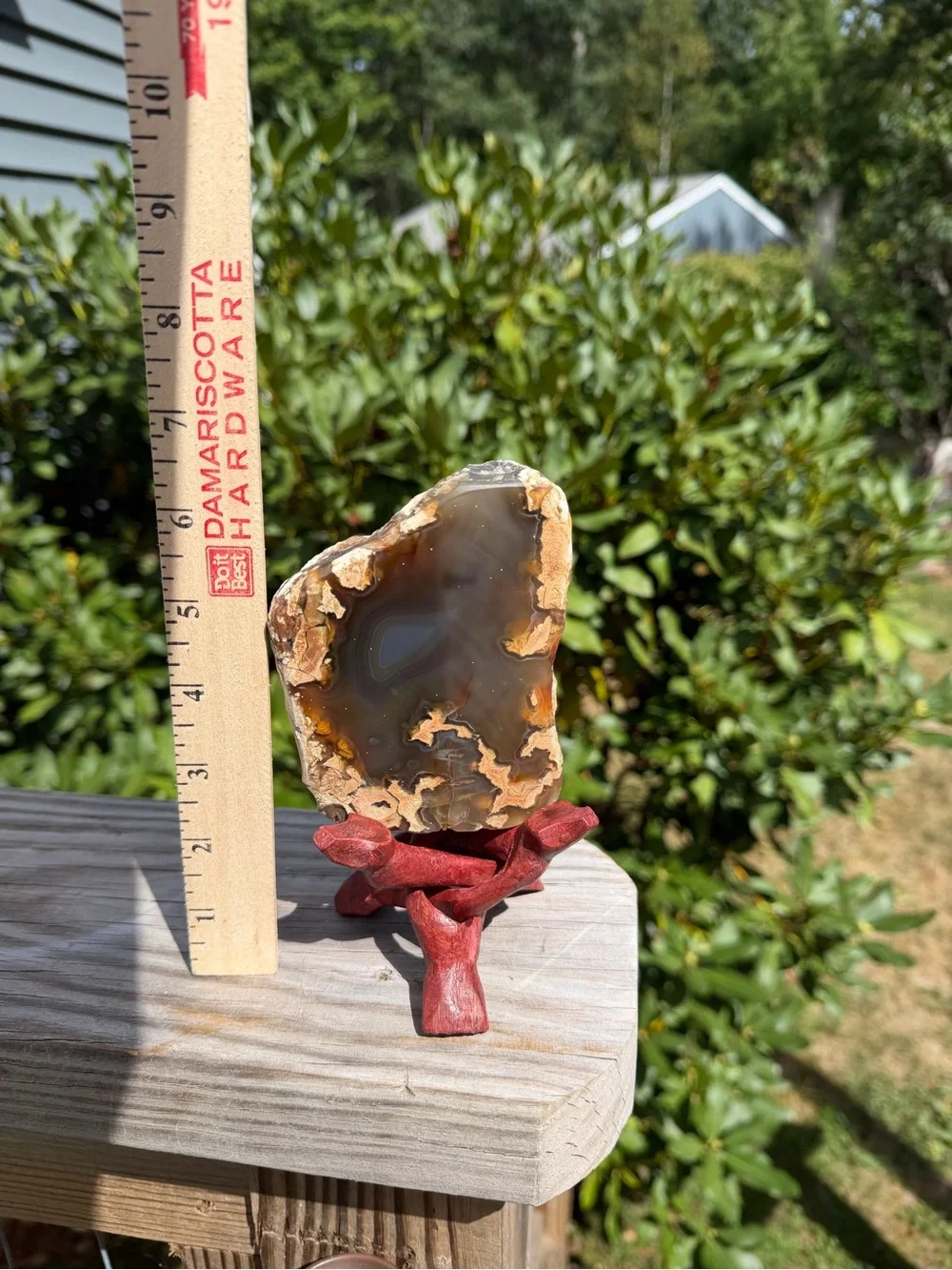 Large Polished Agate with Display Stand